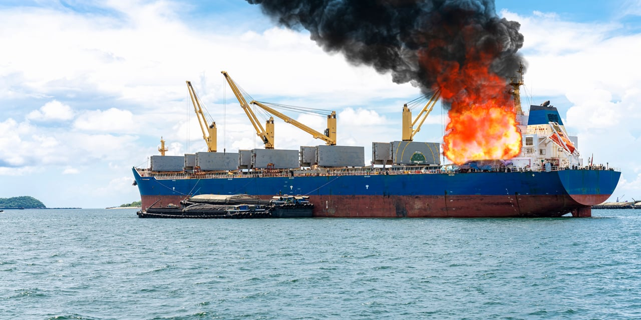 Lithium battery overheating inside yacht storage compartment demonstrating lithium battery fires on yachts and boats risk at sea
