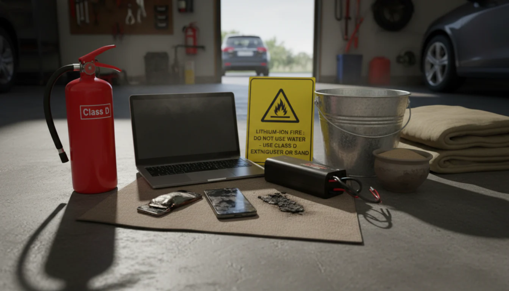Lithium battery safety containment system designed to safely contain lithium battery fires on yachts